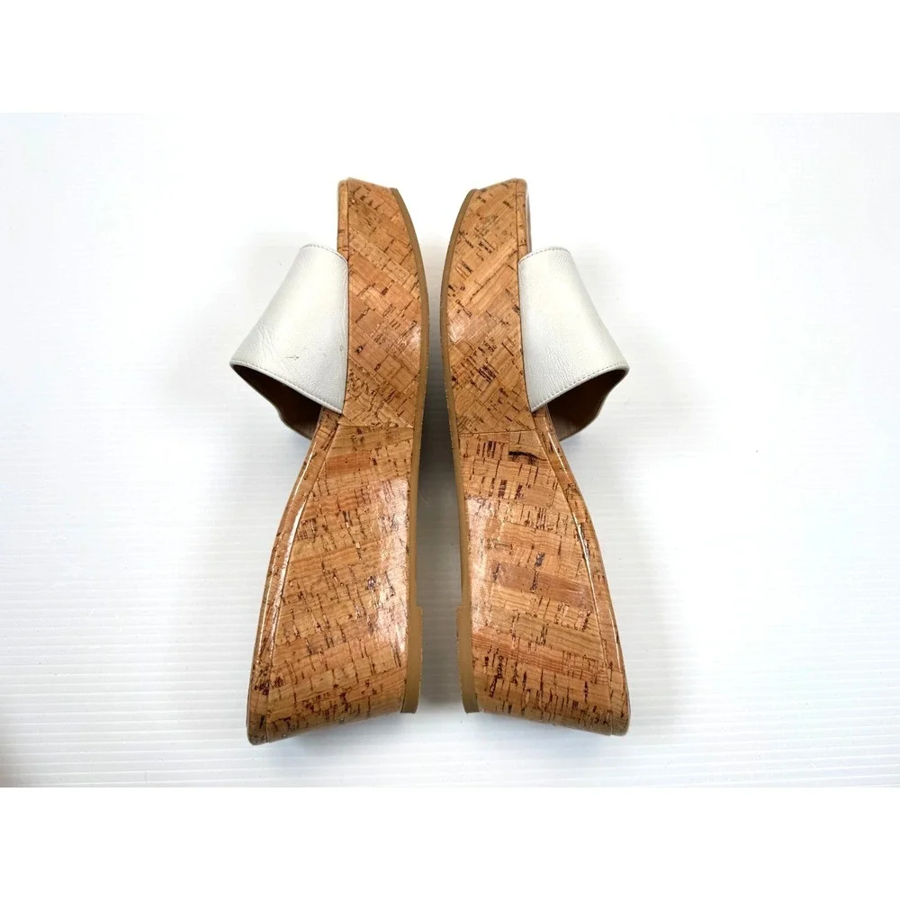 Stuart Weitzman‎ Summer Wedge Women 8.5 EUC $375 Leather  Slide Sandals Platform - Picture 4 of 10